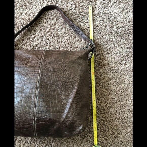 Dooney & Bourke brown embrossed shoulder b… - Picture 14 of 16